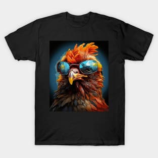 Pop Art Sunglasses Chicken T-Shirt